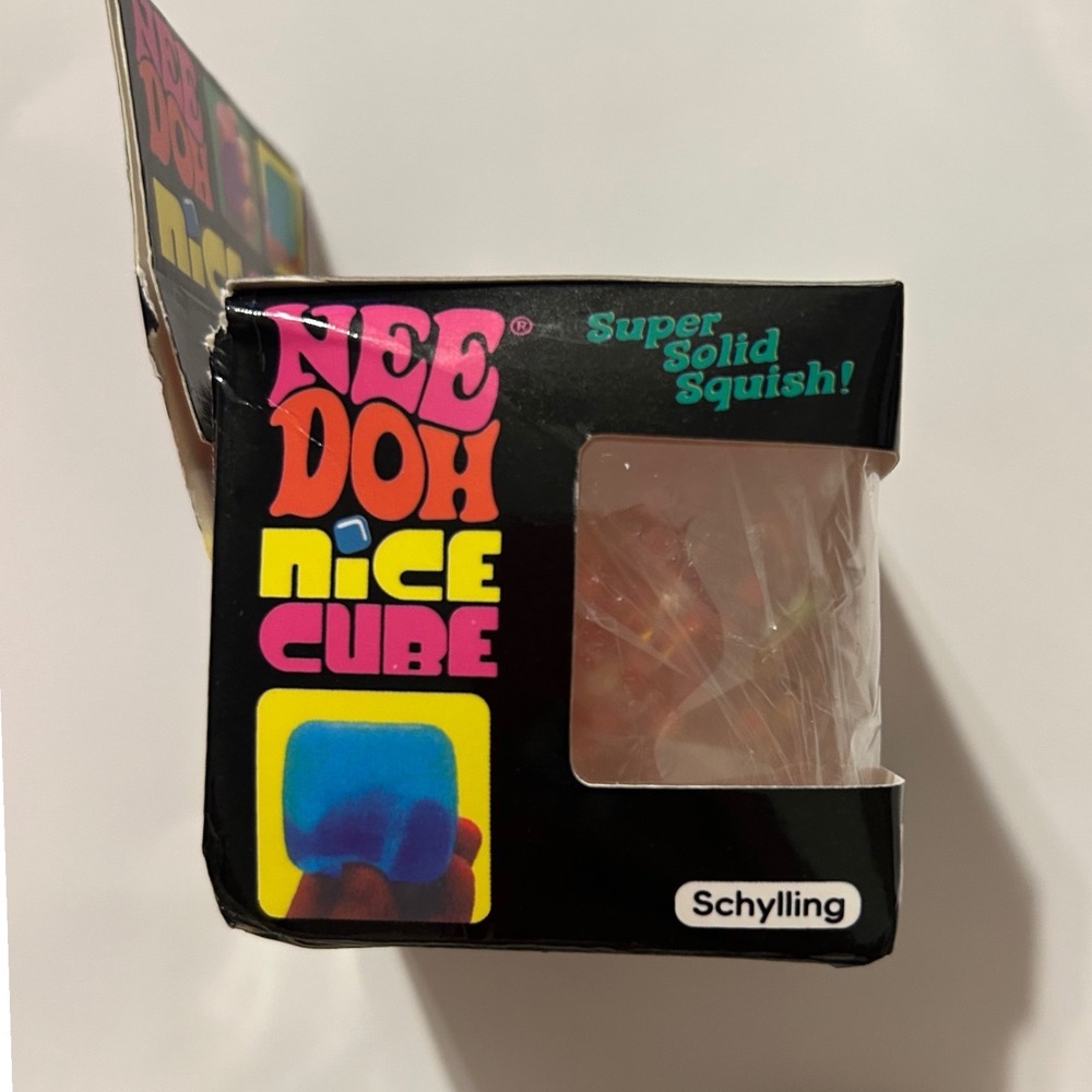 Schylling NeeDoh Nice Cube Pink Super Solid Squish Sensory Fidget Toy NIB - Picture 4 of 5